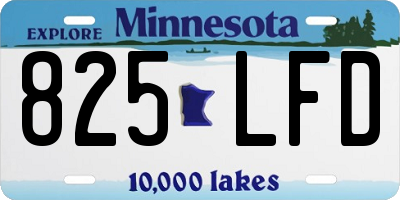 MN license plate 825LFD