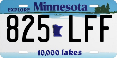MN license plate 825LFF