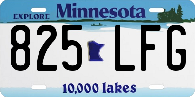 MN license plate 825LFG