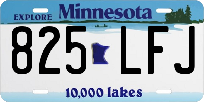 MN license plate 825LFJ