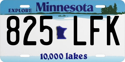 MN license plate 825LFK