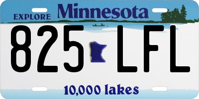 MN license plate 825LFL