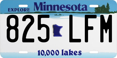 MN license plate 825LFM