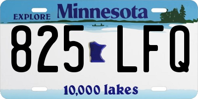 MN license plate 825LFQ