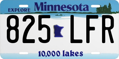 MN license plate 825LFR