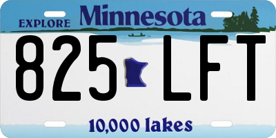 MN license plate 825LFT