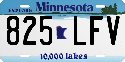 MN license plate 825LFV