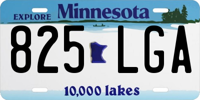 MN license plate 825LGA