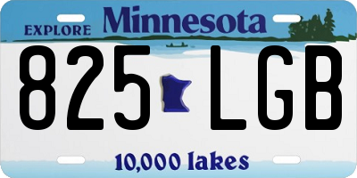MN license plate 825LGB