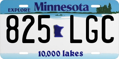 MN license plate 825LGC