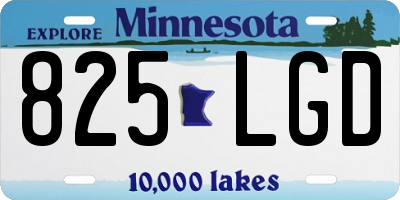 MN license plate 825LGD