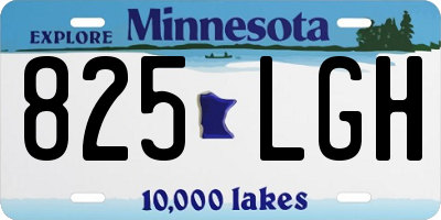 MN license plate 825LGH