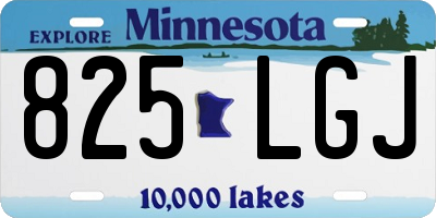 MN license plate 825LGJ
