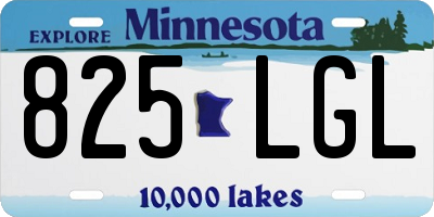 MN license plate 825LGL