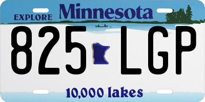 MN license plate 825LGP