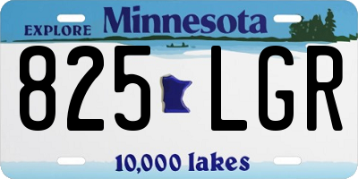 MN license plate 825LGR