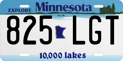 MN license plate 825LGT