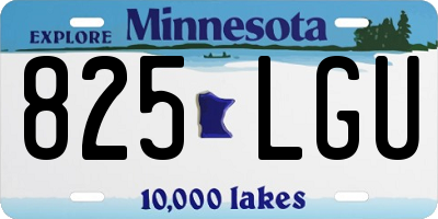MN license plate 825LGU