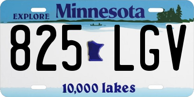MN license plate 825LGV