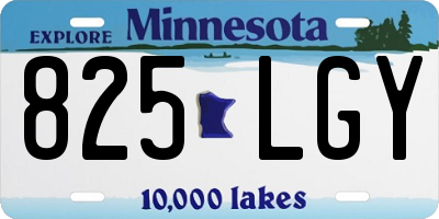 MN license plate 825LGY