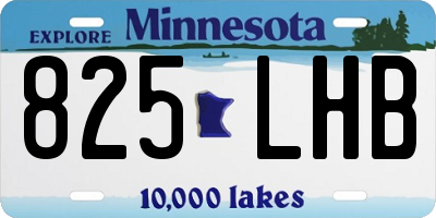MN license plate 825LHB