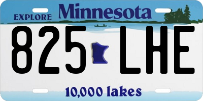 MN license plate 825LHE