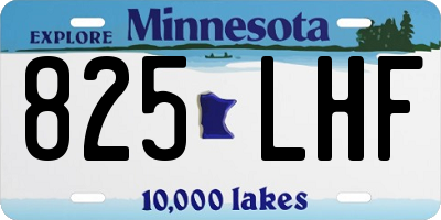 MN license plate 825LHF