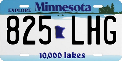MN license plate 825LHG