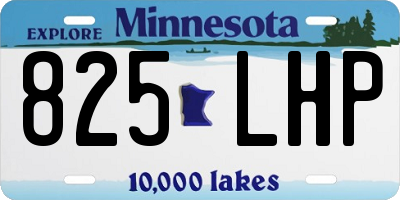 MN license plate 825LHP