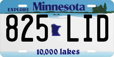 MN license plate 825LID