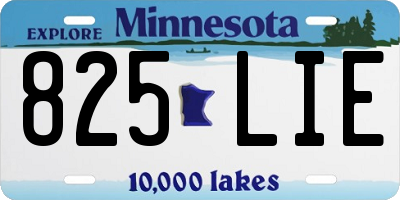 MN license plate 825LIE