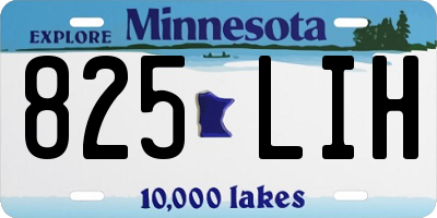 MN license plate 825LIH