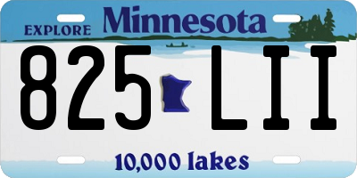 MN license plate 825LII