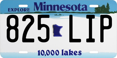 MN license plate 825LIP