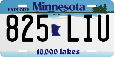 MN license plate 825LIU