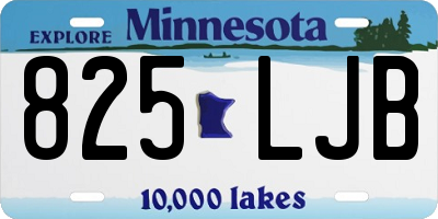 MN license plate 825LJB