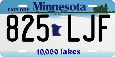 MN license plate 825LJF