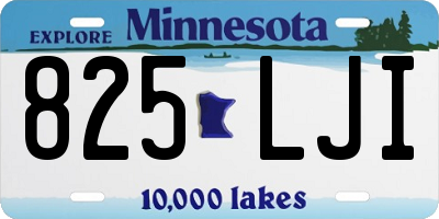 MN license plate 825LJI