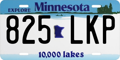 MN license plate 825LKP