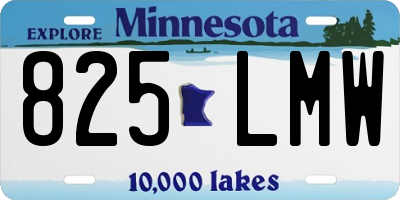 MN license plate 825LMW