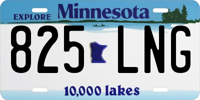 MN license plate 825LNG