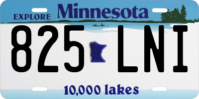 MN license plate 825LNI