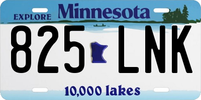 MN license plate 825LNK