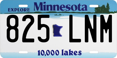 MN license plate 825LNM