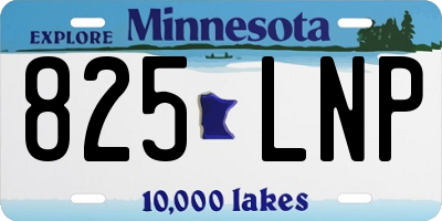 MN license plate 825LNP