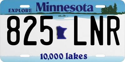 MN license plate 825LNR
