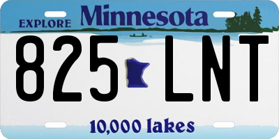 MN license plate 825LNT