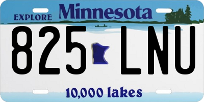 MN license plate 825LNU