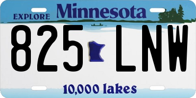 MN license plate 825LNW