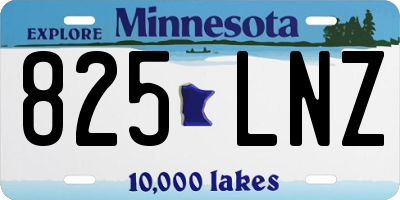 MN license plate 825LNZ